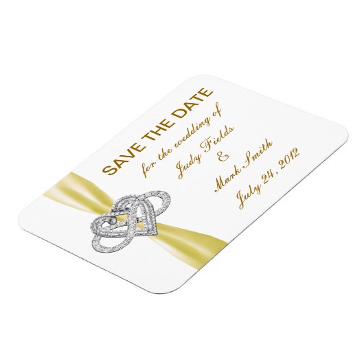 Gelbes Unendlichkeitsherz speichert das Datum Magn Magnet (Linke Seite)