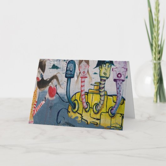 Gelbes Unterseeboot Karte (Vorderseite)