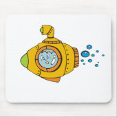 Gelbes Unterseeboot Mousepad (Vorne)