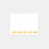 Gelbes Unterseeboot Post-it Klebezettel (Vorderseite)