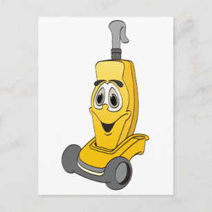 Gelbes Vakuumreinigungsmittel Postkarte