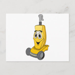 Gelbes Vakuumreinigungsmittel Postkarte