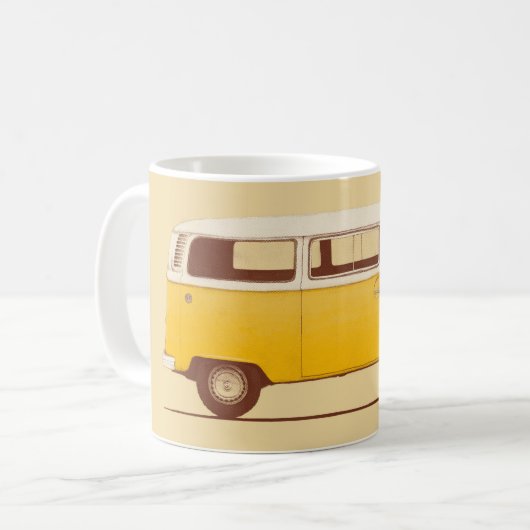 Gelbes Van | Florent Bodart Kaffeetasse (Vorderseite Links)