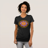 Gelbes Veilchen der Mandala T-Shirt (Vorne ganz)