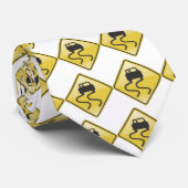 Gelbes Verkehrsschild Krawatte (Gerollt)