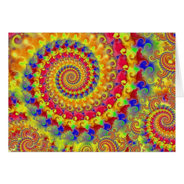 Gelbes verrücktes Fraktal (Vorderseite (Horizontal))