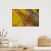 Gelbes versteinertes Holz Poster (Küche)