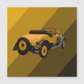 Gelbes Vintages Cabrio, Magnetkarte (Vorderseite)