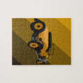 Gelbes Vintages Cabrio, Puzzle (Horizontal)