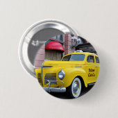 Gelbes Vintages Fahrerhaus New York Button (Vorne & Hinten)