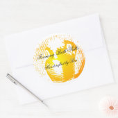 Gelbes Vintages Jug, benutzerdefiniertes Seifeneti Runder Aufkleber (Umschlag)