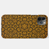Gelbes Vintages Muster Case-Mate iPhone Hülle (Rückseite (Horizontal))