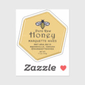 Gelbes Vinyl-Hexagon-Fayencen-Label Aufkleber (Blatt)