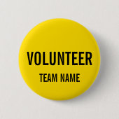 Gelbes Volunteer-Abzeichen mit benutzerdefinierten Button (Vorderseite)