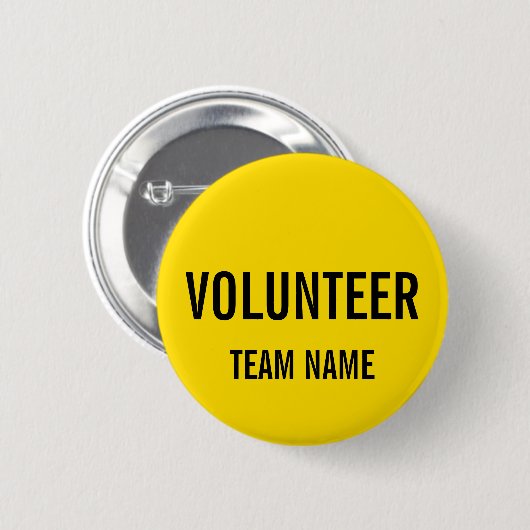 Gelbes Volunteer-Abzeichen mit benutzerdefinierten Button (Vorne & Hinten)