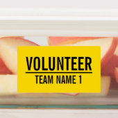 Gelbes Volunteer-Abzeichen mit benutzerdefinierten Etiketten (Befestigt)