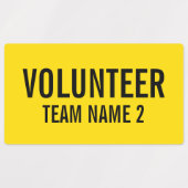 Gelbes Volunteer-Abzeichen mit benutzerdefinierten Etiketten (Design 2)