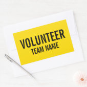 Gelbes Volunteer-Abzeichen mit benutzerdefinierten Rechteckiger Aufkleber (Umschlag)