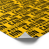 Gelbes Warnband Poster (Ecke)