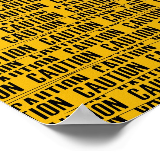 Gelbes Warnband Poster (Ecke)