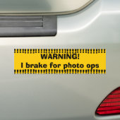 Gelbes warnendes Foto Ops Autoaufkleber (Auf Auto)