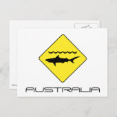 Gelbes Warnschild in Australien Postkarte (Vorne/Hinten)