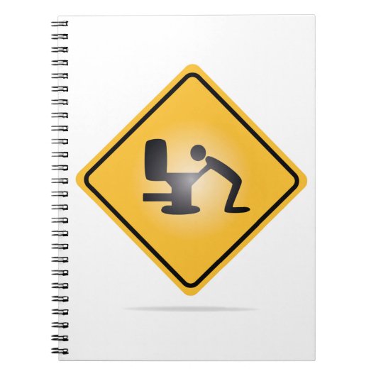 Gelbes Warnzeichennotizbuch des Katers Notizblock (Vorderseite)