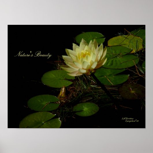 Gelbes Wasser-Lippen-Poster Poster (Vorne)