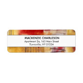 Gelbes Wasserfarben Abstrakt geometrisch (Vorne)