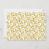 Gelbes Wasserfarben Blumengarten Personalisiert Mitteilungskarte (Rückseite)