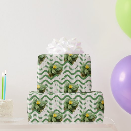 gelbes Wasserfarben-Muster Geschenkpapier (Partygeschenke)