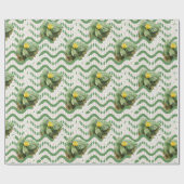 gelbes Wasserfarben-Muster Geschenkpapier (Flach)