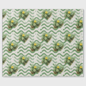 gelbes Wasserfarben-Muster Geschenkpapier (Flach)