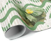 gelbes Wasserfarben-Muster Geschenkpapier (Rolleneckpunkt)