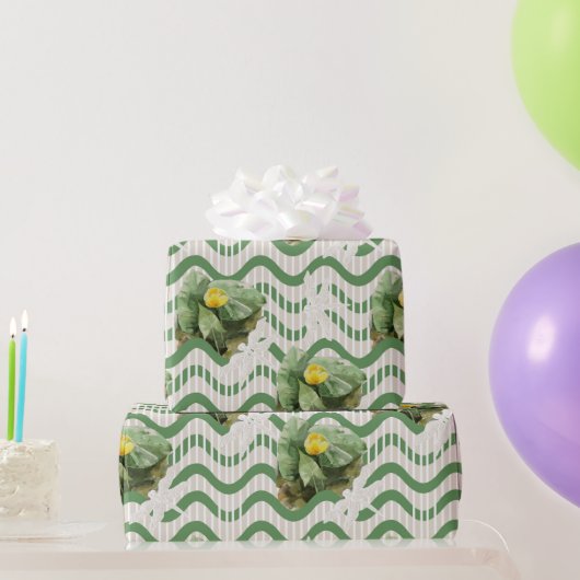 gelbes Wasserfarben-Muster Geschenkpapier (Partygeschenke)