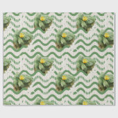 gelbes Wasserfarben-Muster Geschenkpapier (Flach)