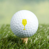 Gelbes Weinglas Golfball (Insitu T-Shirt)
