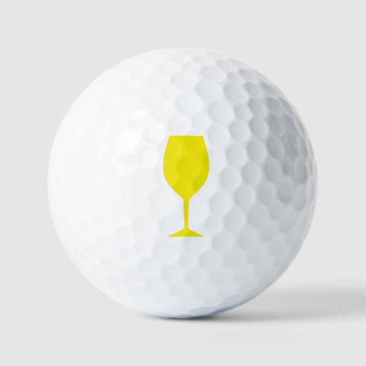 Gelbes Weinglas Golfball (Vorderseite)