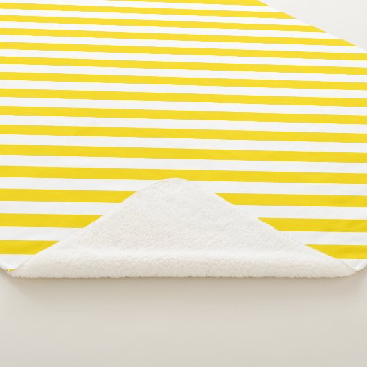 Gelbes weiß gestreiftes Template Modernes Dekorati Sherpadecke (3/4)