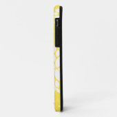 Gelbes weißes Blumenmonogramm Case-Mate iPhone Hülle (Hinten/Links)