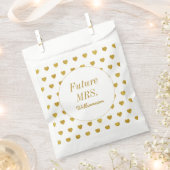 Gelbes weißes Brautparty Herzmuster Geschenktütchen (Ausgeschnitten)