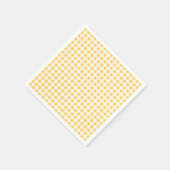 Gelbes weißes Gingham-Muster, Ihre Monogramm Serviette (Ecke)