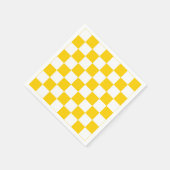 Gelbes weißes, kariertes Karo-Muster Serviette (Ecke)