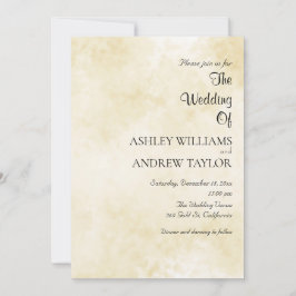 Gelbes weißes Muster Elegante Hochzeit Einladung