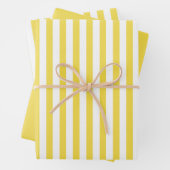 gelbes weißes Muster für einfache Streifen Geometr Geschenkpapier Set (Beispiel)