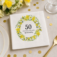 Gelbes weißes Nadelkraut 50. Geburtstag