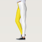 Gelbes weißes, zweiteiliges Design Leggings (Links)
