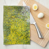 Gelbes Wildblume Geschirrtuch (Viertel Falte)