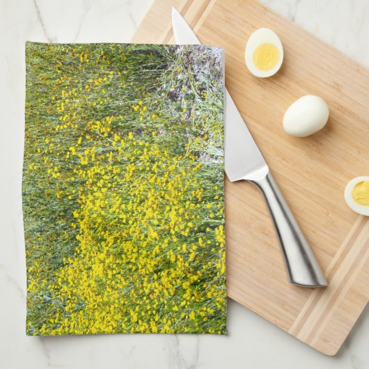 Gelbes Wildblume Geschirrtuch (Viertel Falte)