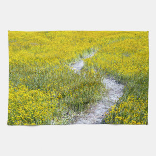 Gelbes Wildblume Geschirrtuch